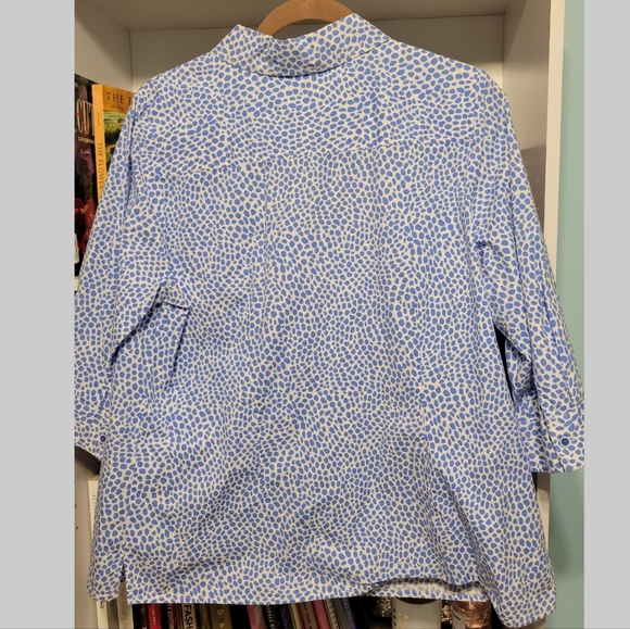 D&Co Blue Stone Button Down- Size Large (14)- Cotton - Picture 4 of 4